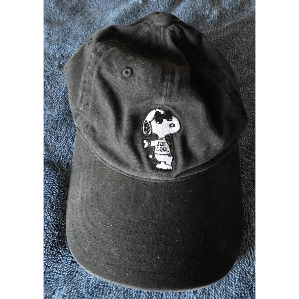 Peanuts Baseball Cap Black Unisex Hat Snoopy Retro Snapback Dad Trucker